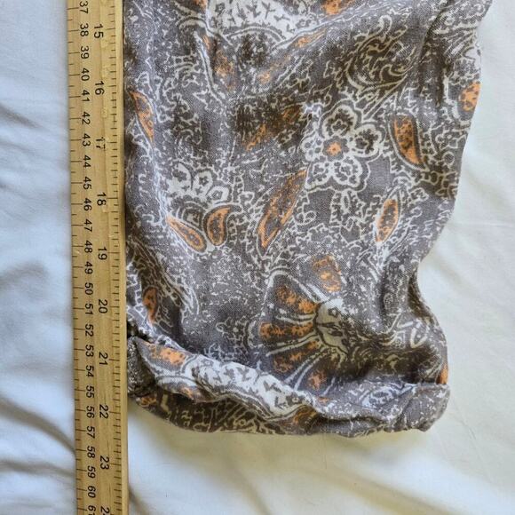 FREE PEOPLE Paisley Boho Short Sleeve Roll Cuff Jumpsuit Medium - Picture 11 of 11